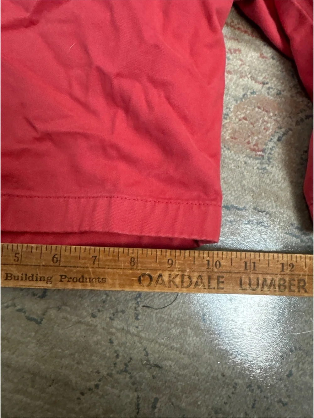 J Crew Mens Chino Shorts 36 Nantucket Red Flat Front 10.5